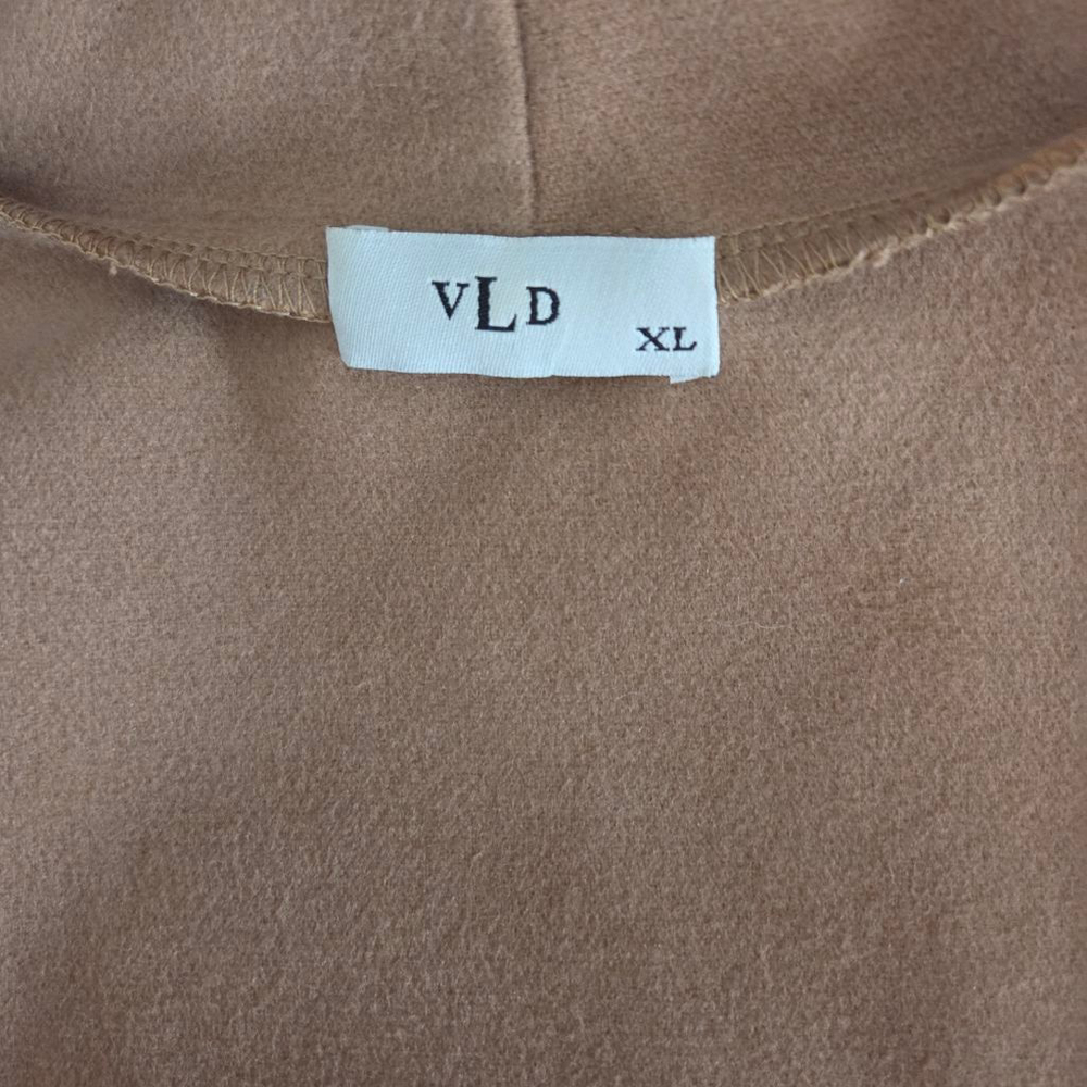 VLD Camel Wrap Coat with Tie Belt Plus Size XL - Picture 4 of 6